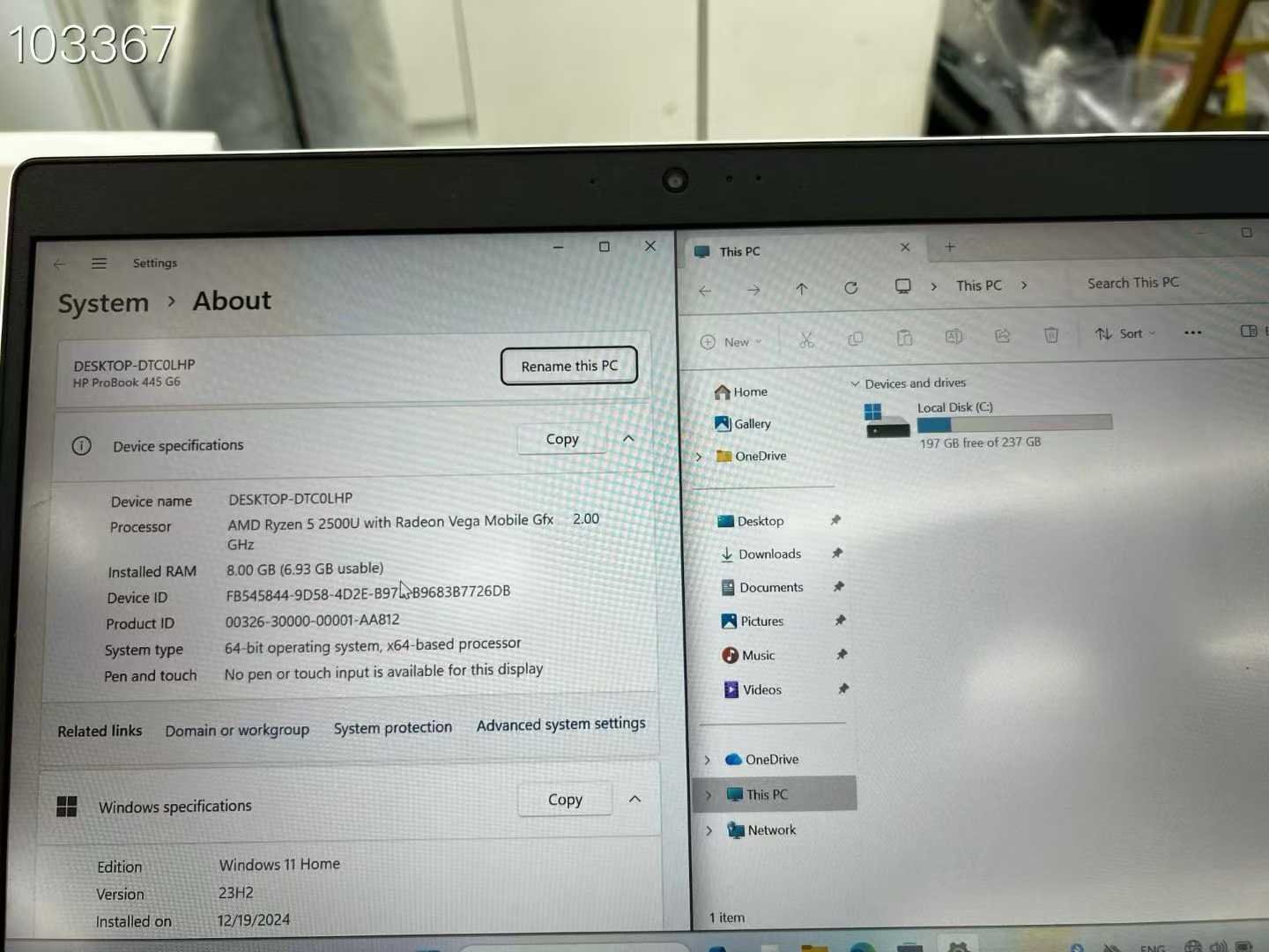 2020-2021 Hp Elitebook 845 G7 AMD Ryzen 5 pro Image 4